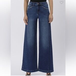 Wide Leg Blue Jeans